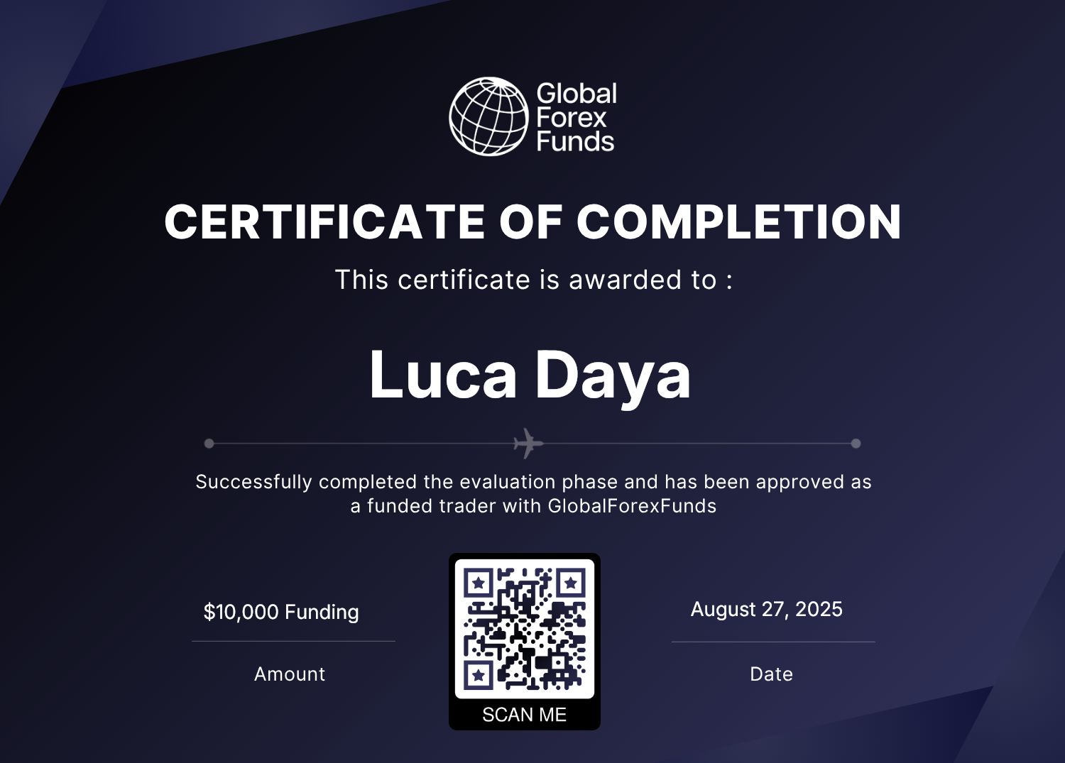 Funded certificate